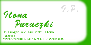 ilona puruczki business card